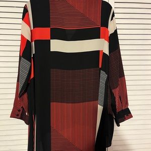 V New high low silky top